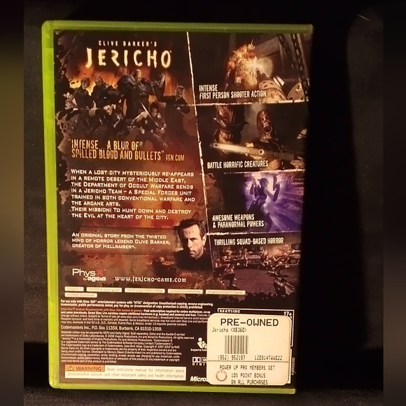 XBox 360: Clive Barkers Jericho Rated M - Picture 2 of 4